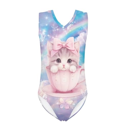 Image of Girls Bathing Suit Size 3-14 Swimsuits for Girls One-Piece Swimwear Summer V-Neck Sleeveless