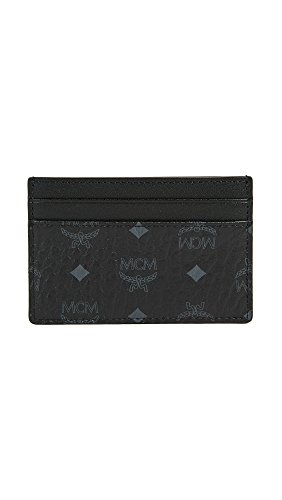 MCM Men's Visetos Card Case, Black, One Size