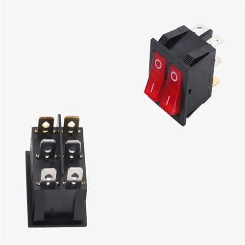 Interruptor basculante de 6 pines KCD8 para paneles de autocaravanas y electrodomésticos caseros 2