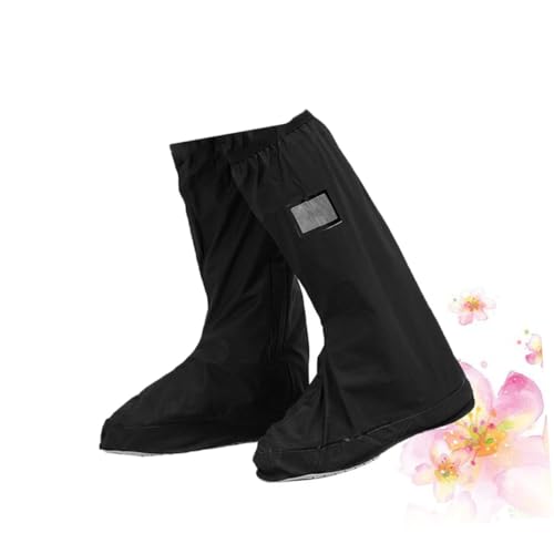 1 par de fundas impermeables para calzado al aire libre, gruesas y reutilizables, para actividades al aire libre, talla XL, color negro miniatura 4