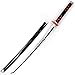 IVDNSLU Anime Samurai Sword, Demone Slayer Blade Purgatory Silver Sword, Coltello Giocattolo Cosplay, Ventilatore Anime da Collezione(Size:76cm)