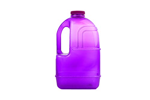 1 gal Square Water Bottle with 48 mm Cap, Purple