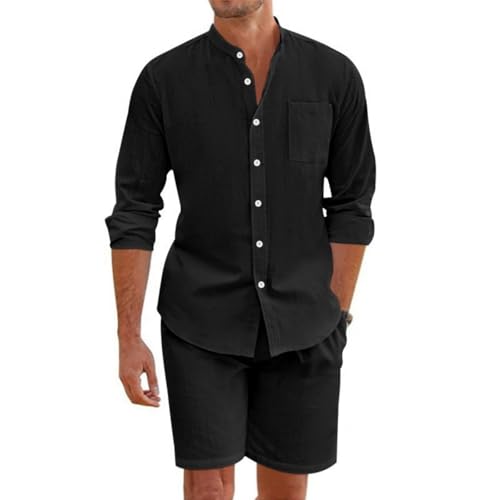 Tracksuit 2 pièces homme avec t-shirt à poche et short de jogging d'été léger