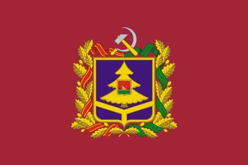 Drapeau de l'oblast de Briansk de qualité supérieure format paysage - 2