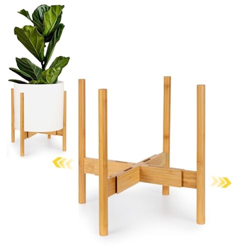 Fox&Fern Pflanzenständer verstellbar L OHNE Übertopf - Blumenständer...