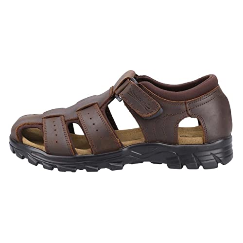 Sandales homme Fleet & Foster Phil noires et marron : soulagez vos pieds fatigués en été
