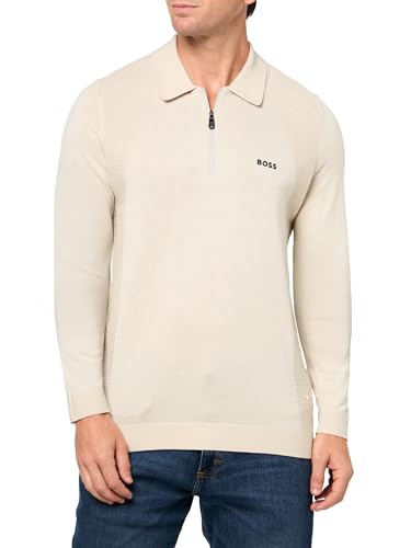 BOSS Men's Momentum Quarter Zip Knit Sweater