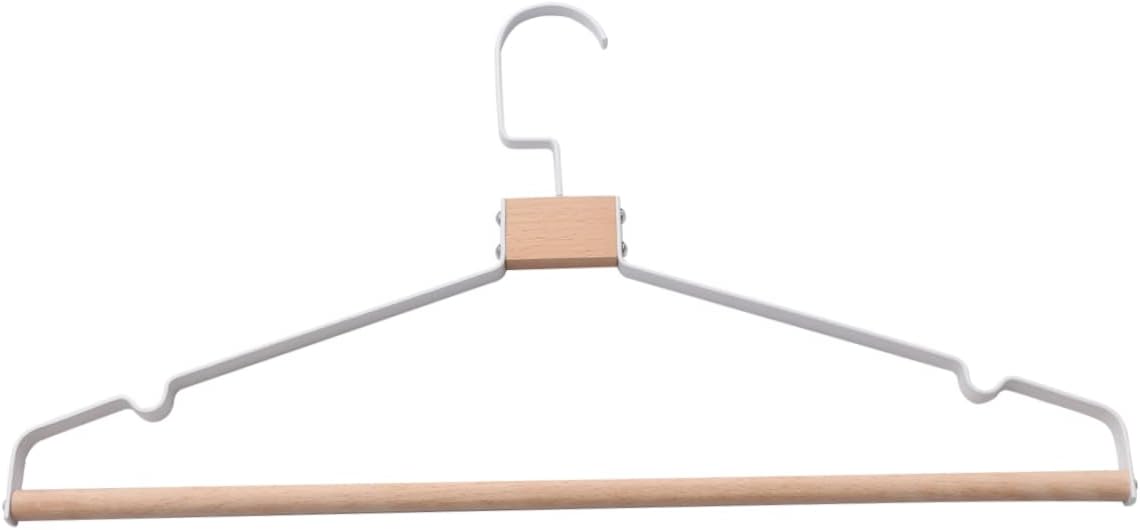 5pcs Wooden Metal Hangers Heavy Duty Coat Hooks for Home Slotted Design Modern Clothing Rack 360 Rotatable Elegant