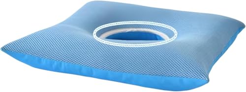 Marysea 圧力緩和パッド アームチェアパッド 介護パッド 床ずれ防止パッド 圧力分散パッド 綿生地 通気性 疲労軽減 衝撃吸収 オールシーズン対応 オフィス 産後 痔 術後 高齢者 介護用品 洗える 敬老の日 ギフト (青-37*37*5cm)