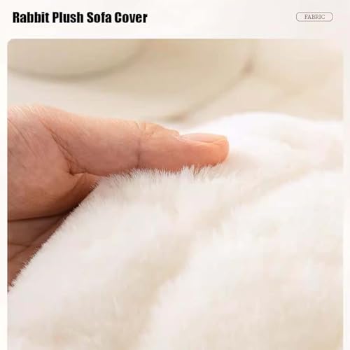 Housse canape en peluche de lapin amovible pour grand canapé d'angle