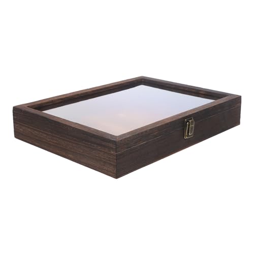 Boîte à spécimens en bois rétro HEMOTON avec couvercle vitré pour collection d'insectes - 2