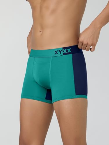 Image of XYXX Men's Dualist Micromodal Colorblock Trunks|Antimicrobial, Regular Fit, No-Marks Waistband|Underwear for Man Combo (Pack of 2)