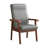 Matériau de haute qualité : les accoudoirs recouverts et le bois massif robuste offrent un siège accueillant, tandis que le tissu en cuir synthétique doux et le rembourrage confortable en éponge haute densité garantissent des heures