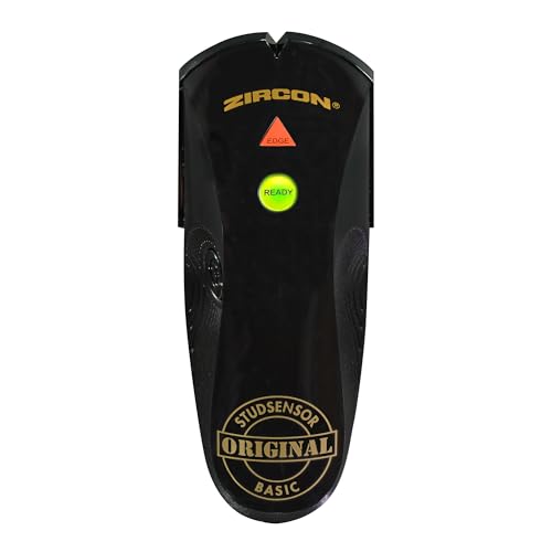 Zircon StudSensor Basic SL Wall Stud Finder – Edge Detection for Wood and Metal Studs Behind Drywall, LED Edge Alerts and SpotLite Beam for DIY Picture, Shelf and TV Mounting