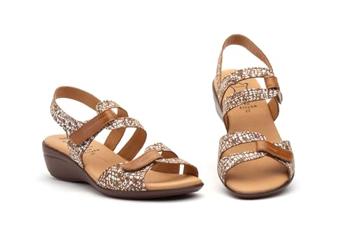 Sandales compensées femme confort de marche pour pieds sensibles avec brides réglables