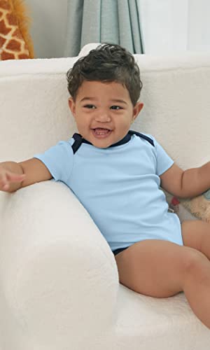 Image of KOH KOH Kids Short Sleeve Cotton Solid Lap Shoulder Baby Bodysuit