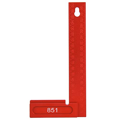 Regla en ángulo recto de aleación de aluminio 200mm miniatura 5