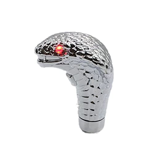 AZURA official - Gear Shift Knob - Car Manual Gear Shift Knob Stick Led Eyes Chrome Cobra Snake Cool Shift Lever (Red)