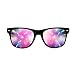 GloFX Ultimate Diffraction Glasses - Black - 3D Prism Effect EDM Rainbow,Black,