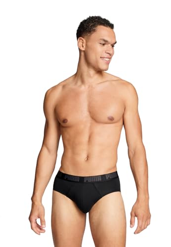 Puma Herren-Slips, 2 Stück, schwarz/schwarz, L – Ansicht 1