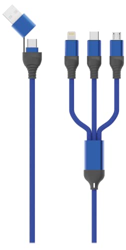 2GO Câble de données USB type C 4 en 1 Rouge 120 cm