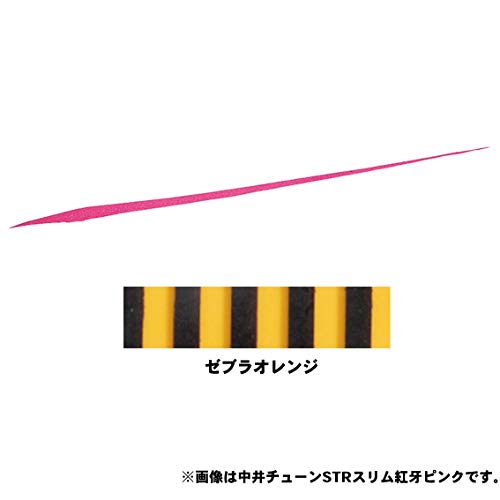Daiwa Tairaba Red Fang Silicone Necktie Nakai Tune STR (Straight), Slim Orange Zebra Lure