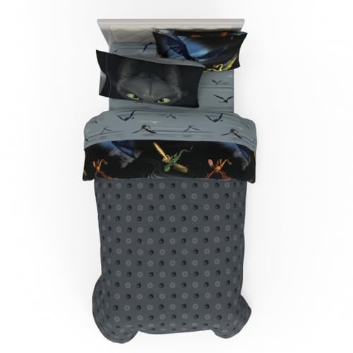 image for Franco How to Train Your Dragon Kids Bedding Super Soft & Cozy Reversi