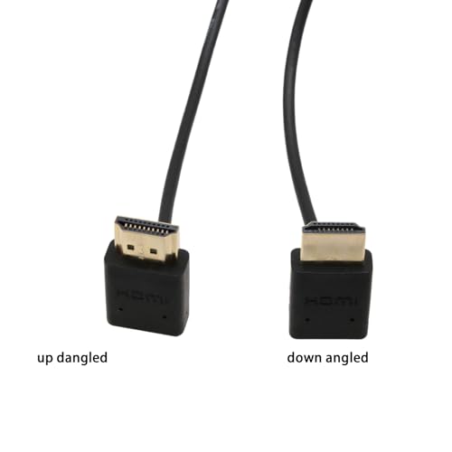 Image of HDMI 8K 30p 4K 60p UHD Cable for ATOMOS Shinobi Portkeys BM5 FEELWORLD Blackmagic Video Assist 4K Monitor Sony FX9 Canon EVA-1 Camera Type A HDMI 2.1 L-Shape 30cm