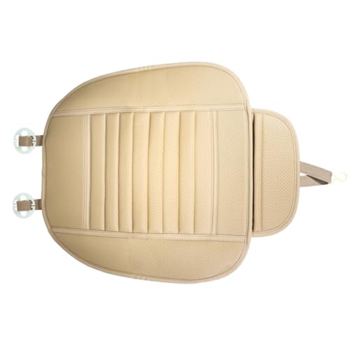 Funda para asiento de coche transpirable POPETPOP en PU beige para un viaje cómodo
