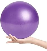 Small Exercise Ball Anti-Burst Non-Slip Stability 9 Inch with Inflatable Straw Mini Pilates Balls...