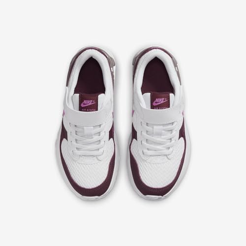 Nike Air Max SYSTM Little Kids' Shoes (DQ0285-116, White/Burgundy Crush/Violet Ore/Playful Pink) Size 11.54