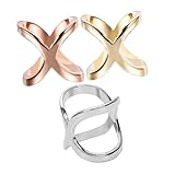 [NUOBESTY] 3個 スカーフバックル タッセルスカーフ 女性 金 ショールリング