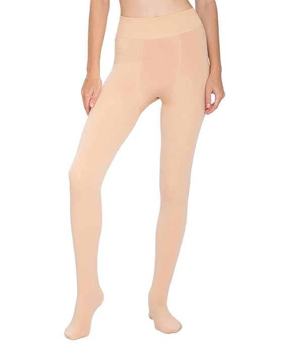 Diamond Craft Winter Warm thermal fake transculent Fleece Tights legging for baby girls kids,Soft Thick Thermal wear Stockings for Girls infant (IN, Age, 6 Years, 8 Years, Skin) 1