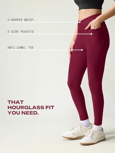 Image of CAVA Hourglass Snug Leggings for Women | V Waistband, Anti Camel Toe, Curved Back Seam, Deep Side Pockets, Sculpting ADPT Fabric