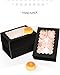 qiqee Black 6 Cupcake Boxes with Window Auto-pop up 30 Packs Cupcake Box 9.4