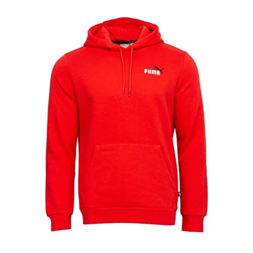 PUMA - Mens Ess+ Embroidery Logo Hoodie, Color High Risk Red, Size: Small