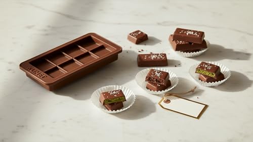 Image of KLIMET Deep Silicone Chocolate Bar Mold | Large & Thick Candy Bar Mould for Stuffed Chocolate | Big Mold for Knafeh, Pistachio, Dubai-Style Bars | (Pack of 1)