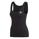 Moderater Ausschnitt adidas Damen Adicolor Tanktop, Black/White, 40