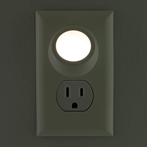 Ge Rotating Led Night Light, Plug-In, 360° Directional, Dusk-To-Dawn Sensor, Ul-Certified, Energy Efficient, Ideal For Bedroom, Bathroom, Stairs, Hallway, 31533, 2 Pack, White, 2 Count #TOP6