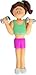 Female Girl Weightlifter Weight Lifter Gym Workout Ornament Gift