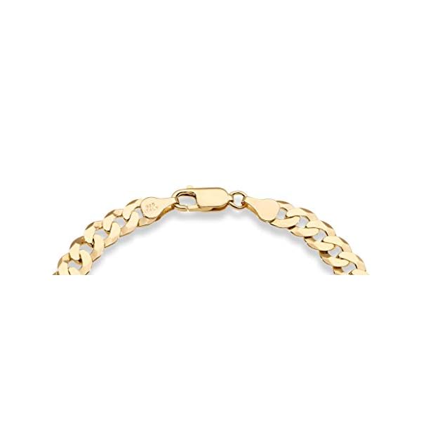 Miabella-18K-Gold-Over-Sterling-Silver-Italian-7mm-Solid-Diamond-Cut-Cuban-Link-Curb-Chain-Bracelet-for-Men-Women-7-75-8-85-9-Inch-925-Made-in-Italy Miabella 18K Gold Over Sterling Silver Italian 7mm Solid Diamond-Cut Cuban Link Curb Chain Bracelet for Men Women, 925 Made in Italy (Length 8 Inches)