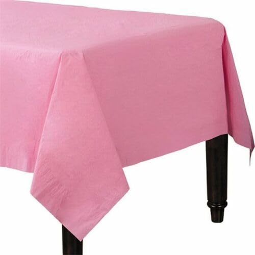 Tezraftaar® Paper Table Covers 90cm x 90cm Square Foldable Disposable Table Cloth (10, Pink)