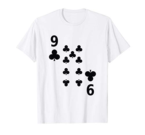 Nine of Clubs Tshirt poker playing card costume tee Camiseta