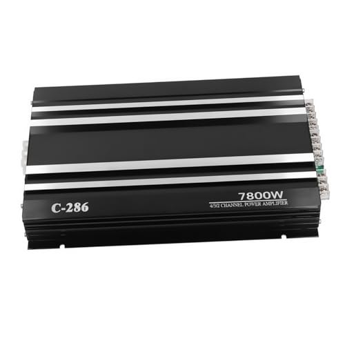 Cabilock Car Audio Amplifier Channels Versatile Speaker Amp for Enhanced Sound Quality Supports Aux USB Inputs Durable Design for Easy Installation Vehicles