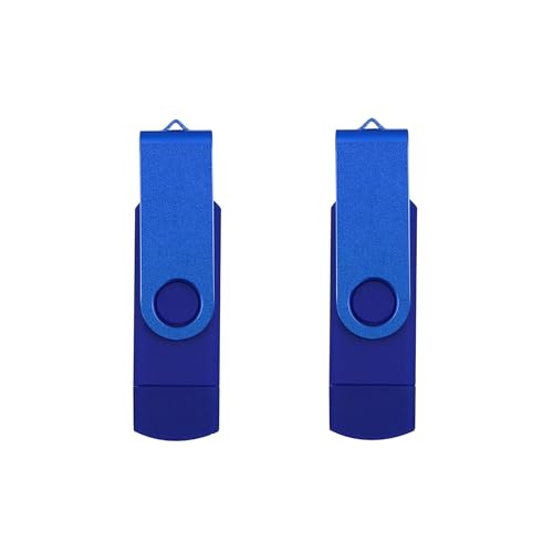 Image of 2 Pack 64GB Pen Drive USBC 2 in 1 USB Flash Drive for Computer and Phone