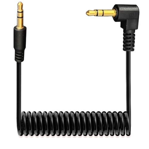 Cable AUX 3.5mm macho a macho enrollado 1 m