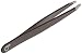 Professional Grade Stainless Steel Slant Tip Tweezers by Better Beauty Products, 2 Pack, Matte Black