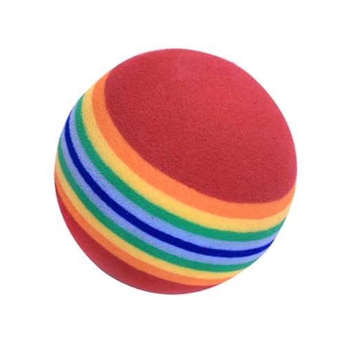 OUNONA 20個 スポンジ トレーニングボール 軽量柔軟 素材 約 虹色デザイン アプローチ練習用 ゴルフ練習向け