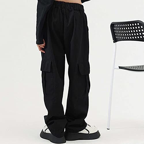 Kids Boy Girl Wide Leg Pants Y2K Hip Hop Performance Hiking Pants Quick-Dry Pull on Cargo Pants Stretch Joggers3
