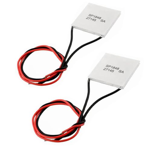 Hailege 2pcs TEC1-27145 SP1848 40x40mm SP1848-27145 SA Semiconductor Placas de radiador de disipador de calor termoeléctrico Placa Peltier para la generación de energía